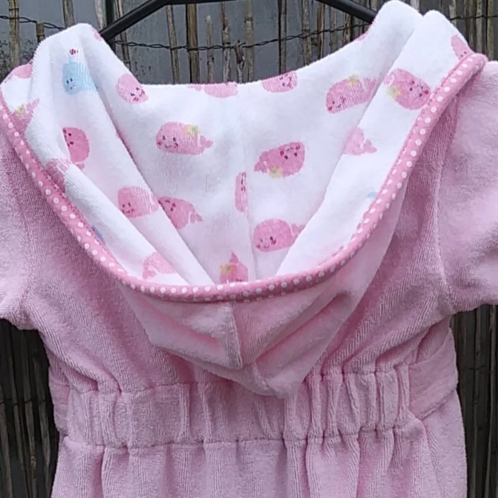 Baby Girl Carter's Pink Terry Hooded Robe - 0-9M